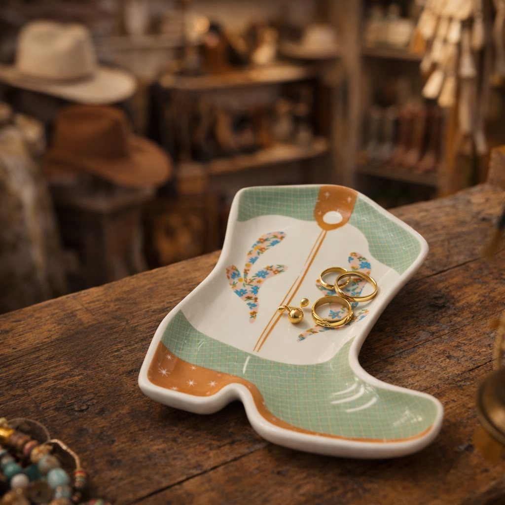 Western Boot Trinket Tray