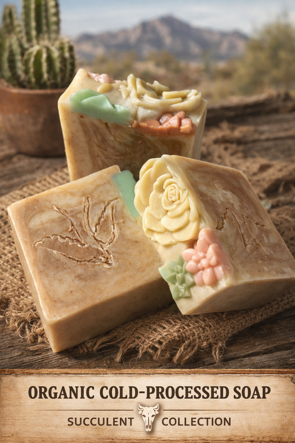 Cactus Leaf Cold Process Soap 5 OZ