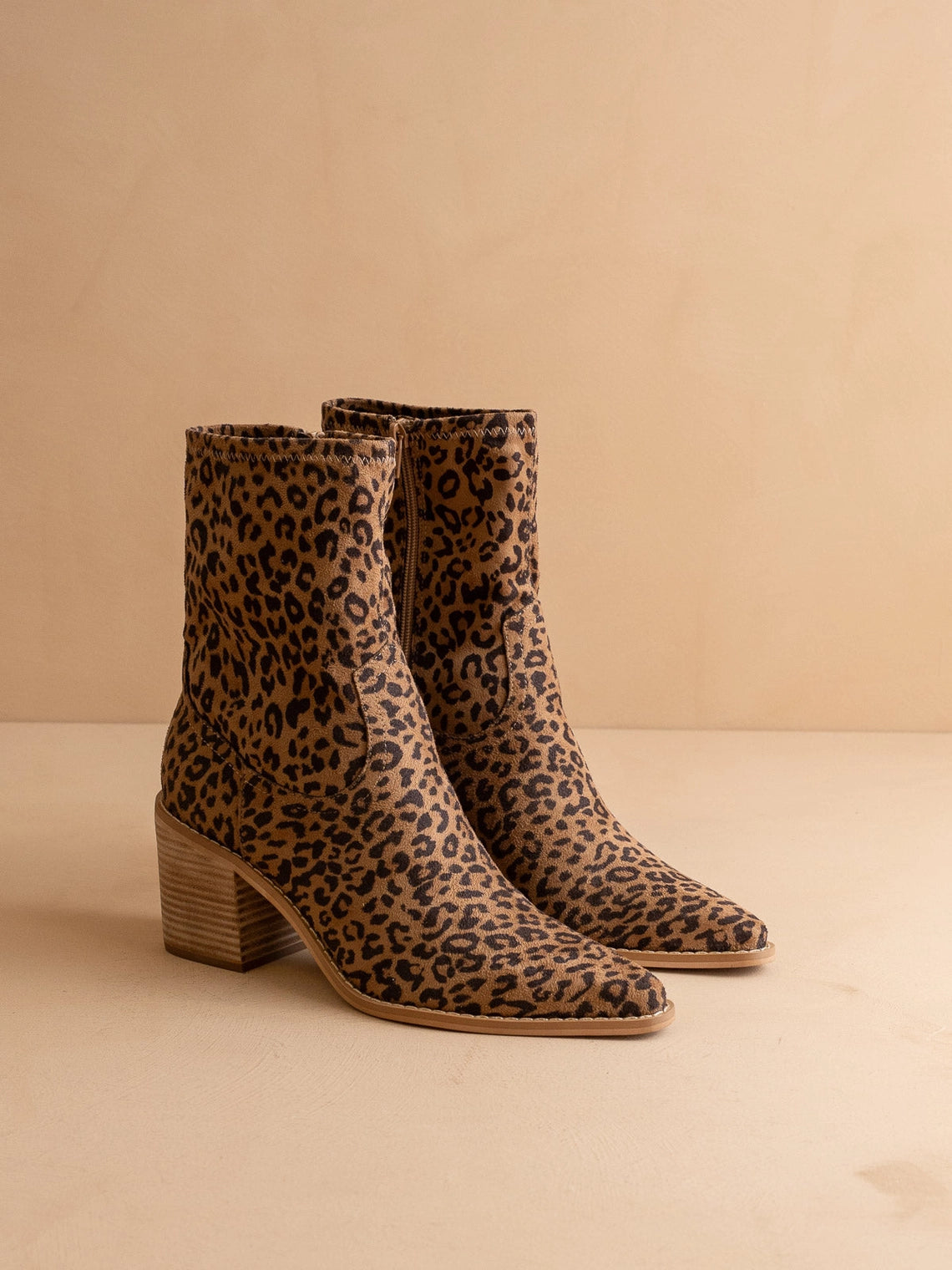 Leopard Sleek Ankle Hugging Bootie