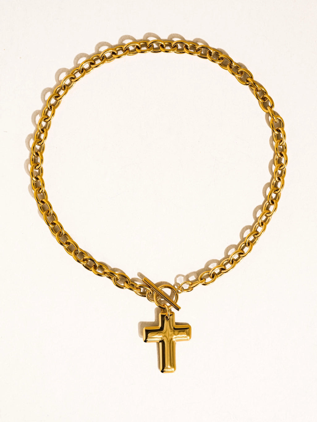 Trinite 18K Gold Cross Pendant Necklace