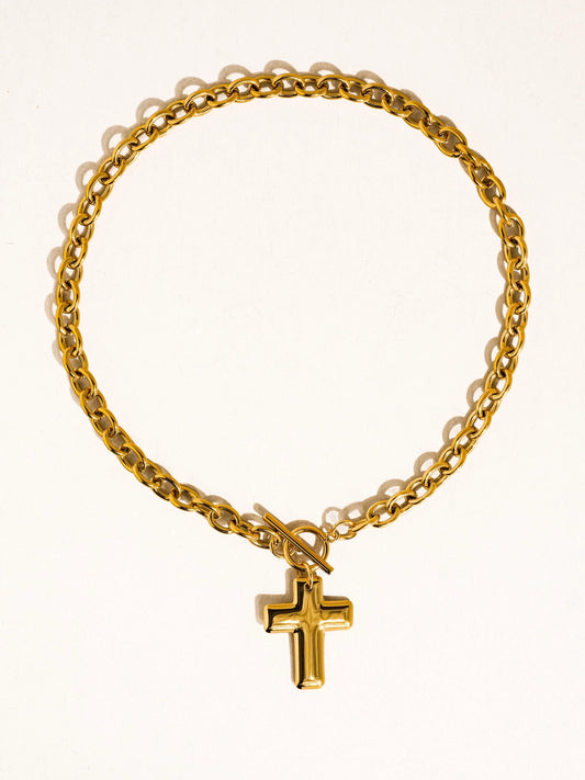 Trinite 18K Gold Cross Pendant Necklace